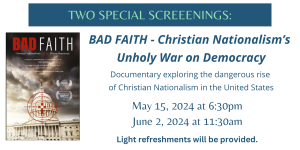 Bad Faith documentary screening